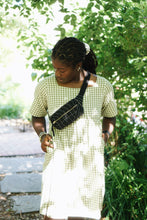 Nico Short Sleeve Mini Dress Sage Gingham