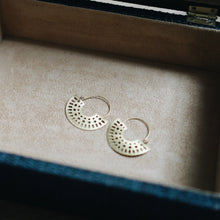 Abhaya Cutout Gold Hoop Earrings