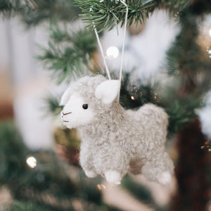 Fleece Navidad Sheep Ornament
