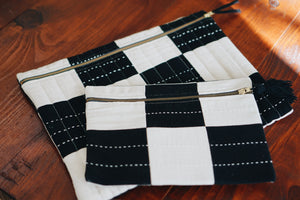Checkered Pouch Clutch