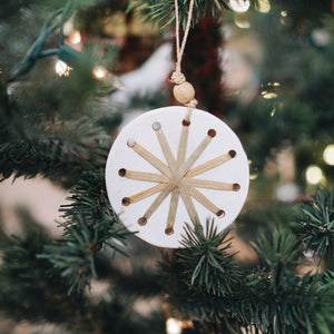 Terracotta Snowflake Ornament