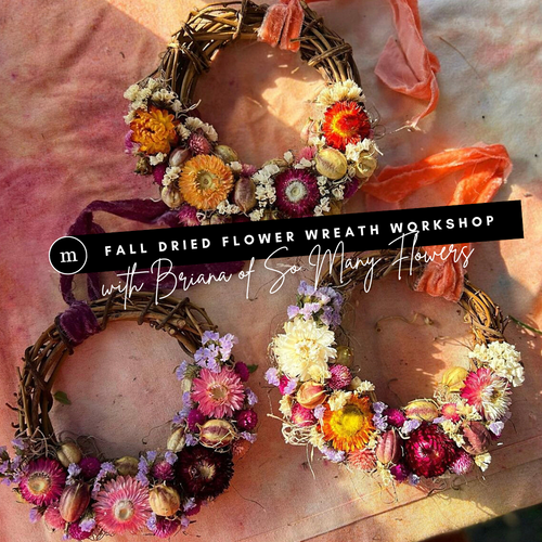 Fall Dried Flower Wreath Workshop