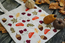 Fall Foliage Embroidered Tote