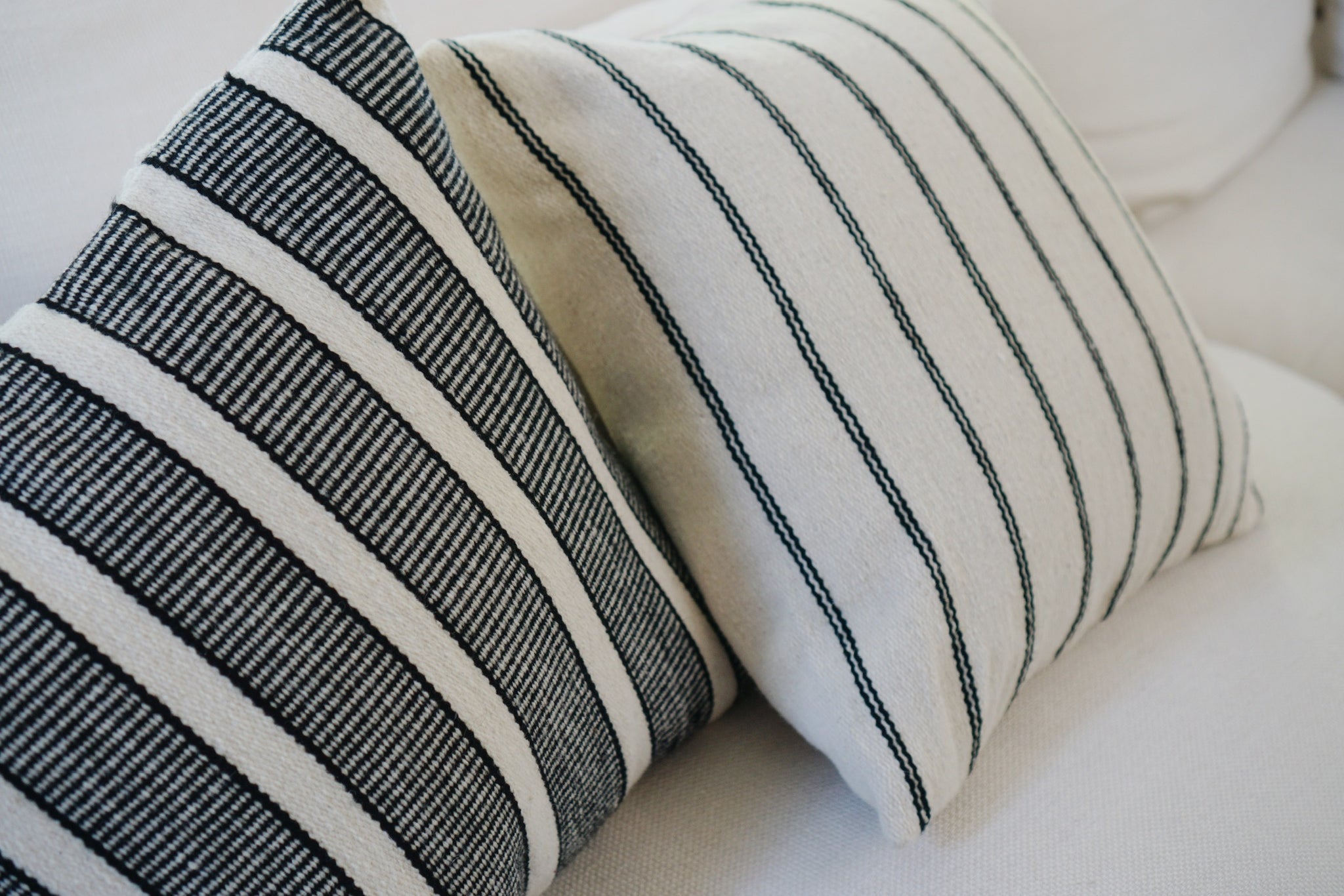 Peruvian Wool Striped Pillow Cover made