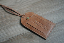 We Rise Leather Luggage Tag