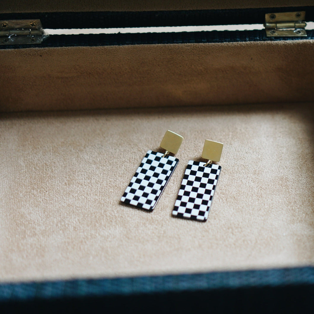 Checkered for Life Earrings