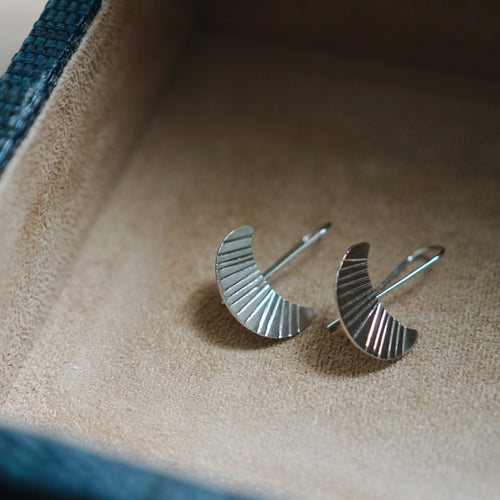 Crescent Moon Drop Earrings