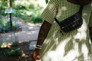 Nico Short Sleeve Mini Dress Sage Gingham