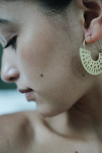 Abhaya Cutout Gold Hoop Earrings
