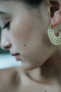 Abhaya Cutout Gold Hoop Earrings
