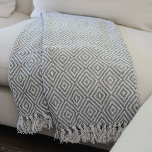 The Grey Diamond Rethread Throw