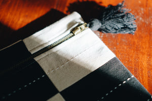 Checkered Pouch Clutch