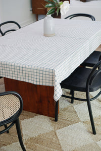 Block Print Grid Tablecloth