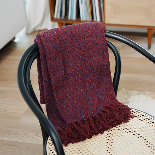 Plum Diamond Rethread Throw