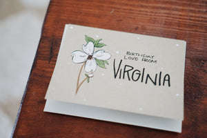 Virginia Birthday Love Card