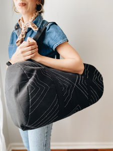 Arrow-Stitch Weekender Duffel Bag