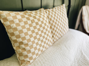 Black Checkered Pillow Cover