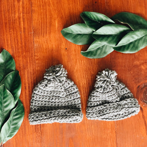 Grey Baby Hats by Nana